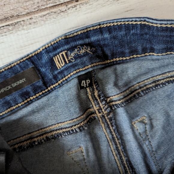 Kut for the Kloth Toothpick Skinny Distressed Jeans sz 4 Petite - Picture 4 of 7